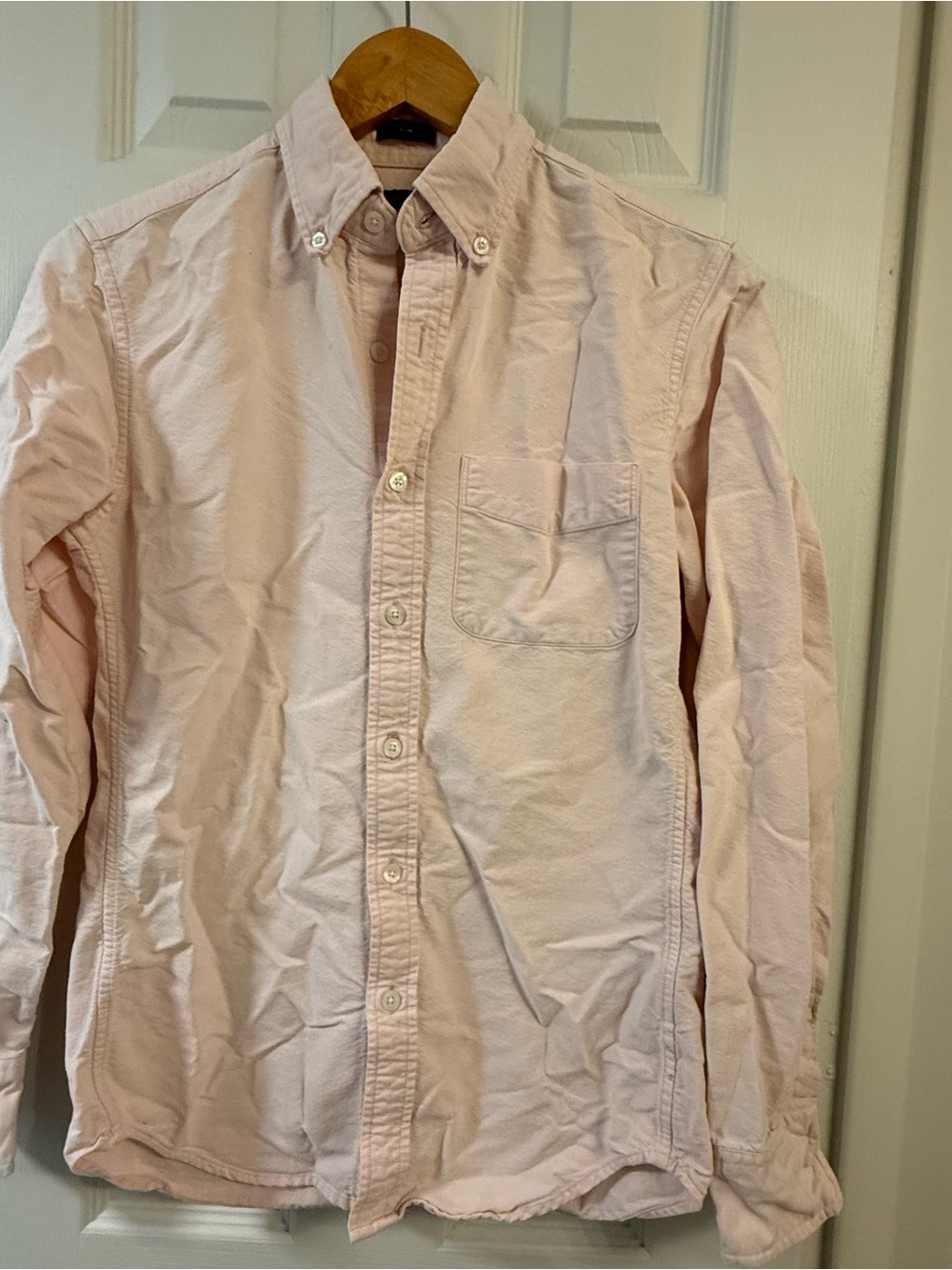J. Crew Men's Button-Down Shirt in Pale Pink